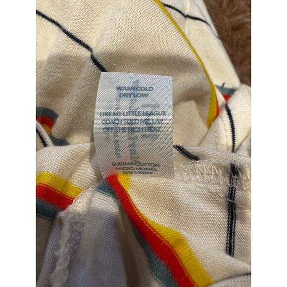 Marine Layer Supima Cotton Retro Stripe Henley Tee – Size L - Picture 4 of 4